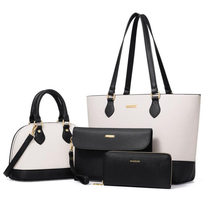 Pack de bolsos blanco y negro, con billetera