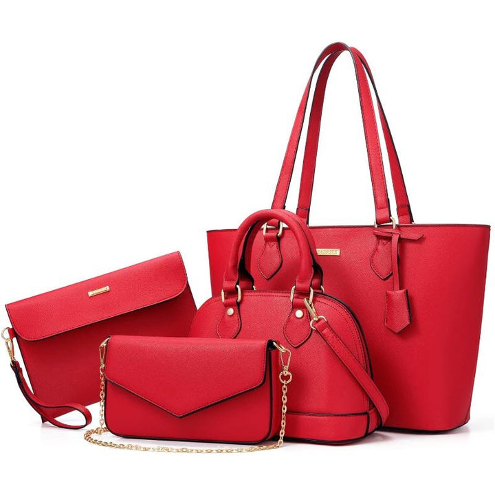 Pack de bolsos color negro, con bolso cruzado con cadena